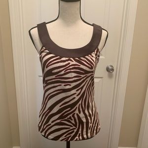 Sleeveless animal print top